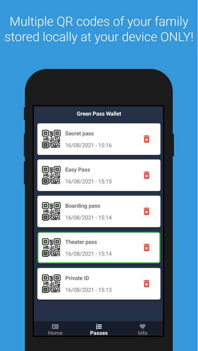 Green Pass Wallet Captura de pantalla de la aplicación #3