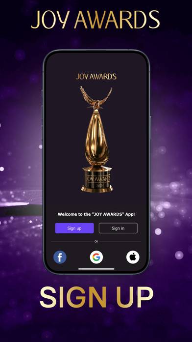 Joy Awards App skärmdump