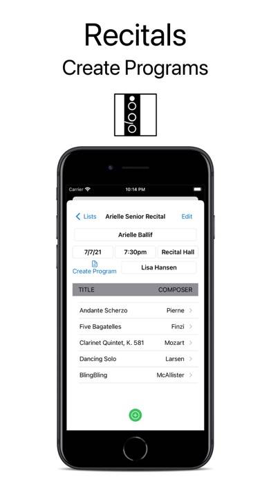 Clarinet Repertoire App screenshot