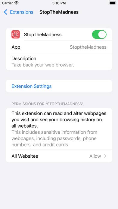 StopTheMadness Mobile App screenshot #2