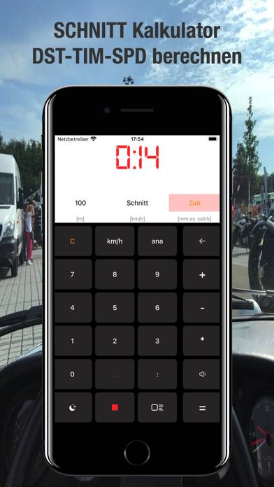 SCHNITT-Kalkulator App-Screenshot