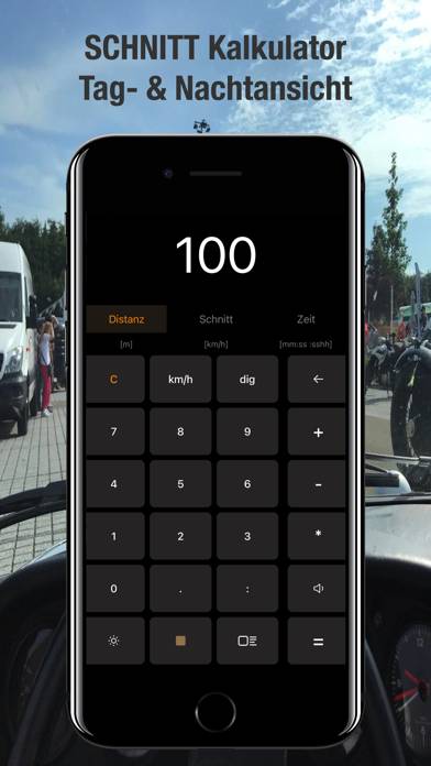 SCHNITT-Kalkulator App-Screenshot