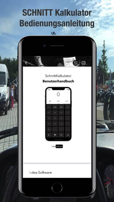 SCHNITT-Kalkulator App-Screenshot