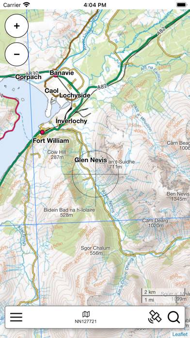 Ben Nevis, W Scotland Map Pro App-Screenshot #2