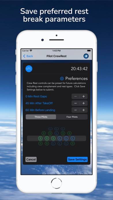 Pilot CrewRest App skärmdump #3