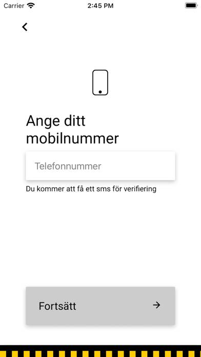 Taxi Göteborg App skärmdump