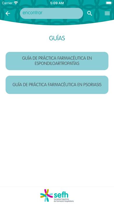 SEFH-Guías práct. farmacéutica Captura de pantalla de la aplicación #2