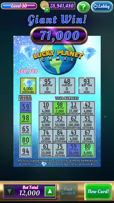 Scratch Off Lottery Casino App screenshot #3
