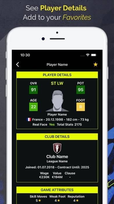 Player Potentials 24 Schermata dell'app #2