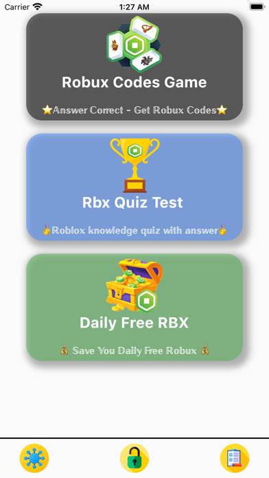 Robux Codes Gold Cards Quiz App screenshot #1