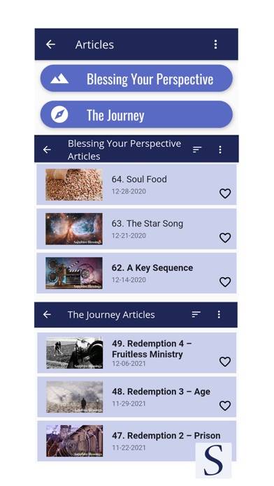 Sapphire Blessings App screenshot