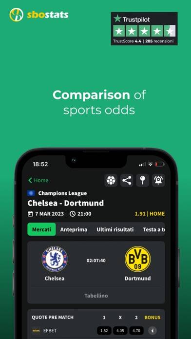 Sbostats: live, stats and odds App screenshot #4