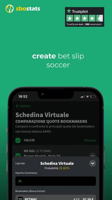 Sbostats: live, stats and odds Schermata dell'app #6