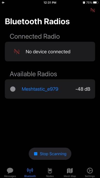 Meshtastic Captura de pantalla de la aplicación