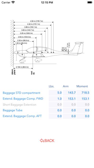 DA40 M&B mobile App screenshot #2