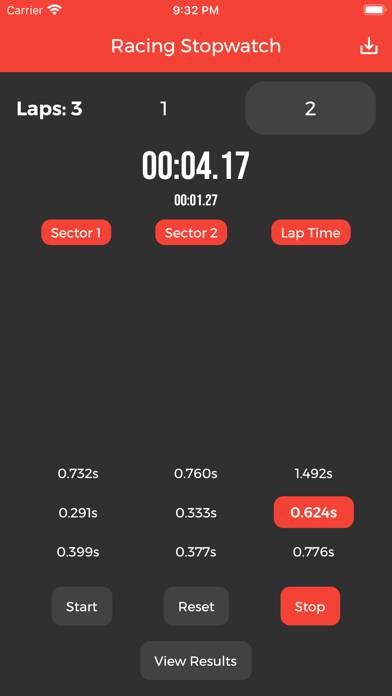Racing Stopwatch screenshot