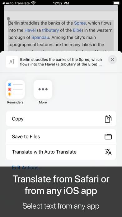 Auto Translate for Safari Captura de pantalla de la aplicación #3