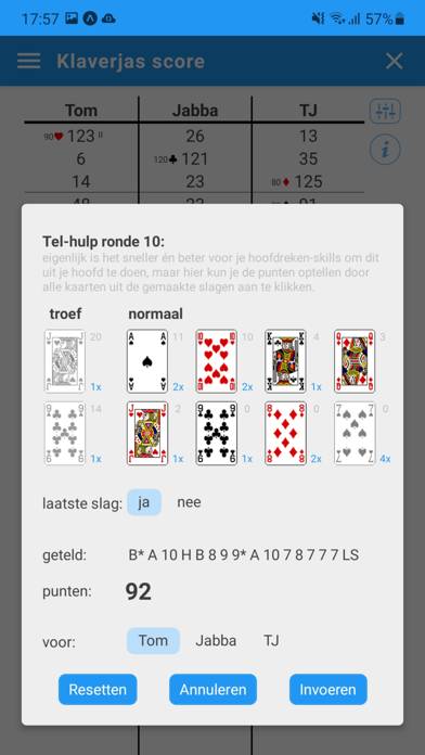 Klaverjas-Score Schermata dell'app #6