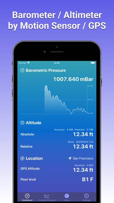 Torr: Barometer, Altimeter App Скриншот приложения #1
