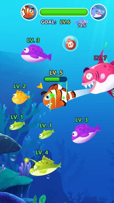 Ocean Fish Evolution Captura de pantalla de la aplicación #4