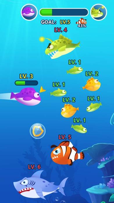 Ocean Fish Evolution Captura de pantalla de la aplicación #5