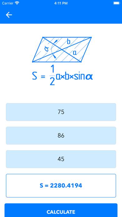 Geometry Shape Calculator Pro Captura de pantalla de la aplicación