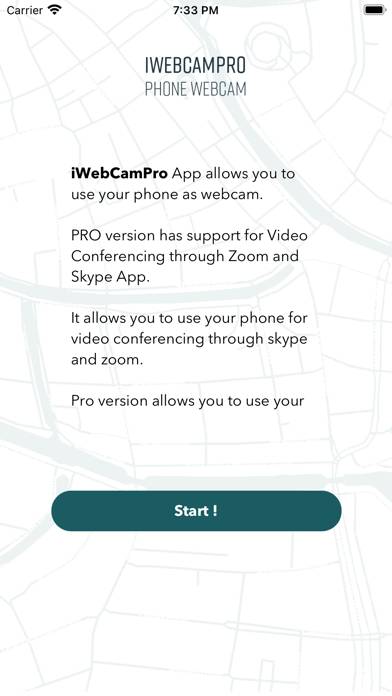 IWebCamPro : Phone to WebCam Captura de pantalla de la aplicación