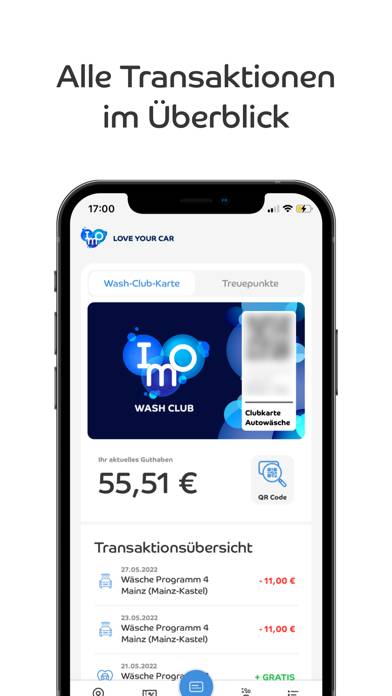 IMO Wash-Club App-Screenshot