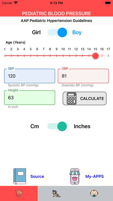 Pediatric Blood Pressure AAP Schermata dell'app #2