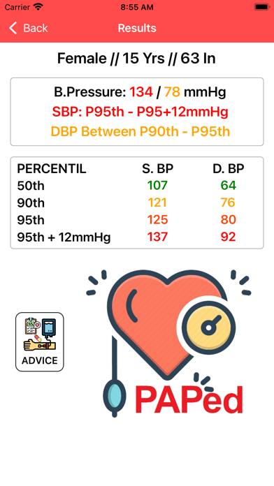 Pediatric Blood Pressure AAP Schermata dell'app #3
