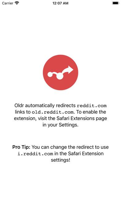 Oldr Redirect for Reddit App skärmdump #1