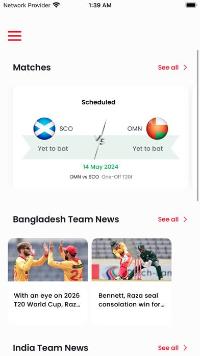 T20 World Cup Live Schermata dell'app #3