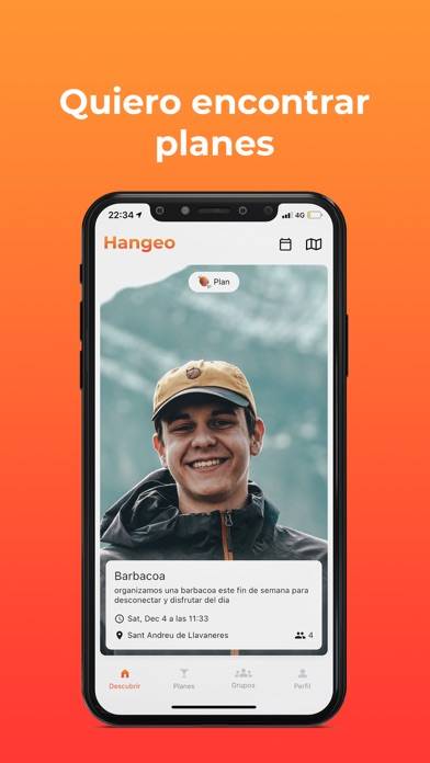 Hangeo: planes, amigos, fiesta Captura de pantalla de la aplicación