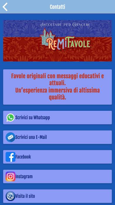 Remifavole Schermata dell'app