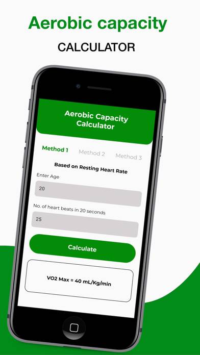 Aerobic Capacity Calculator Captura de pantalla de la aplicación #1