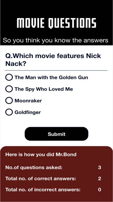 Bond Trivia App screenshot #2