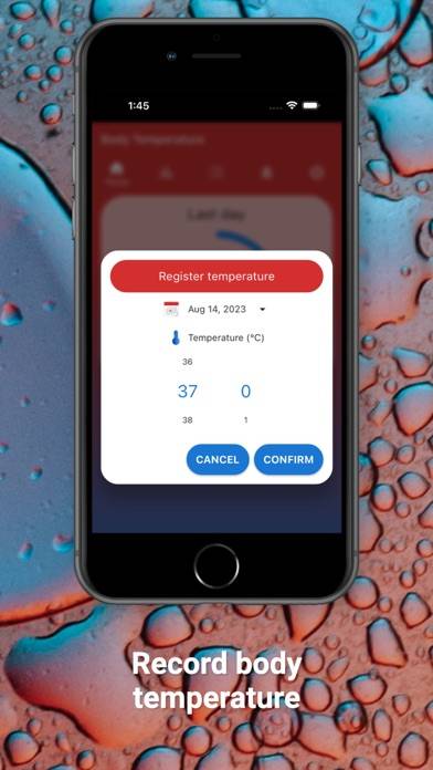 Body Temperature App Captura de pantalla de la aplicación #4