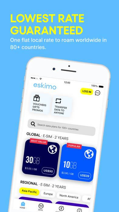 Eskimo: eSIM Global Data Скриншот приложения #2