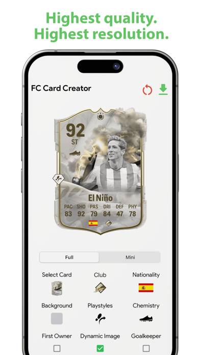 FC 24 Card Creator Captura de pantalla de la aplicación #2