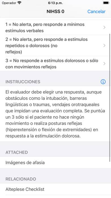 NIHSS Records Captura de pantalla de la aplicación