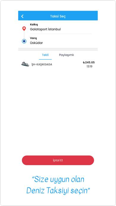 İBB Deniz Taksi App screenshot