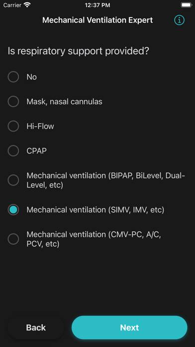 Mechanical Ventilation Expert App screenshot #1