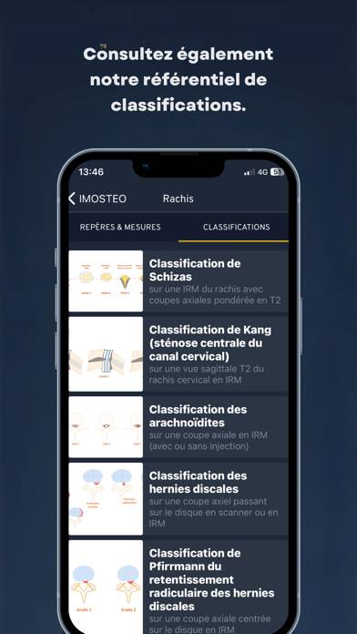 Imosteo Capture d'écran de l'application