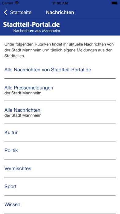 Stadtteil-Portal App-Screenshot