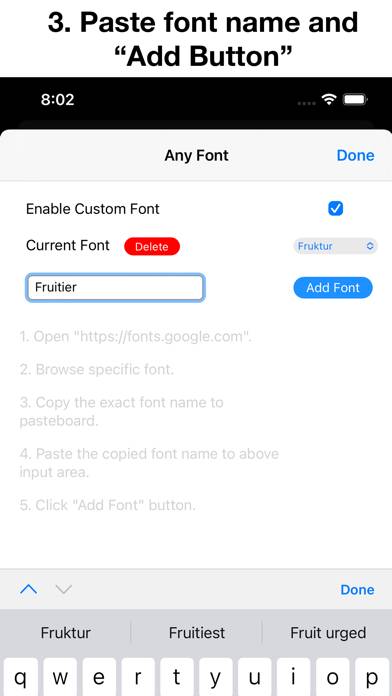 Any Font for Safari Captura de pantalla de la aplicación #5