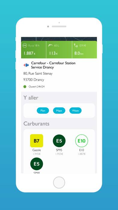 Prix Carburant Capture d'écran de l'application