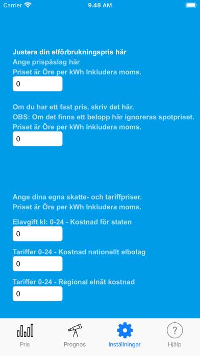 Elspriser App skärmdump