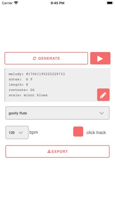 Melody Generator immagine dello schermo