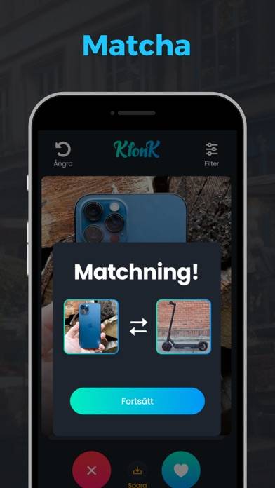 Klonk App skärmdump