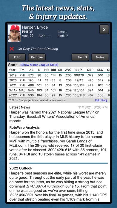 Fantasy Baseball Draft Kit '22 App screenshot #3
